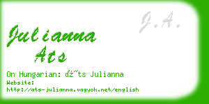 julianna ats business card